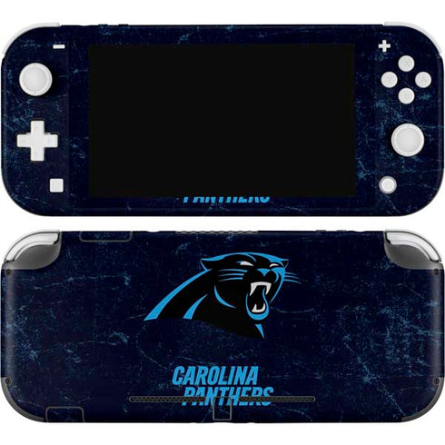 NFL Carolina Panthers Distressed Nintendo Switch Lite Skin